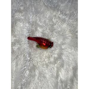 ─୨ৎ─ Robert Stanley Large RED CARDINAL BIRD ON HOLLYBRANCH Hanging Ornament ❌